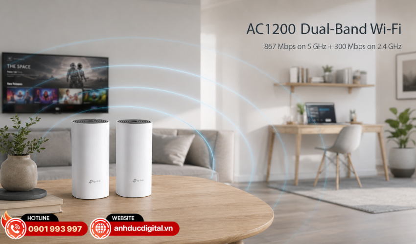 Wi-Fi AC1200 hai băng tần cho kết nối ổn định