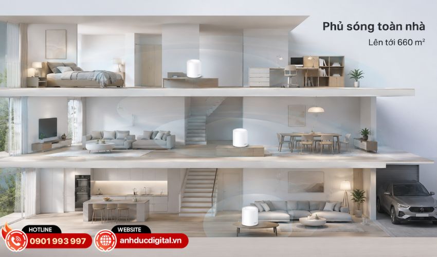 Phủ sóng WiFi rộng khắp ngôi nhà