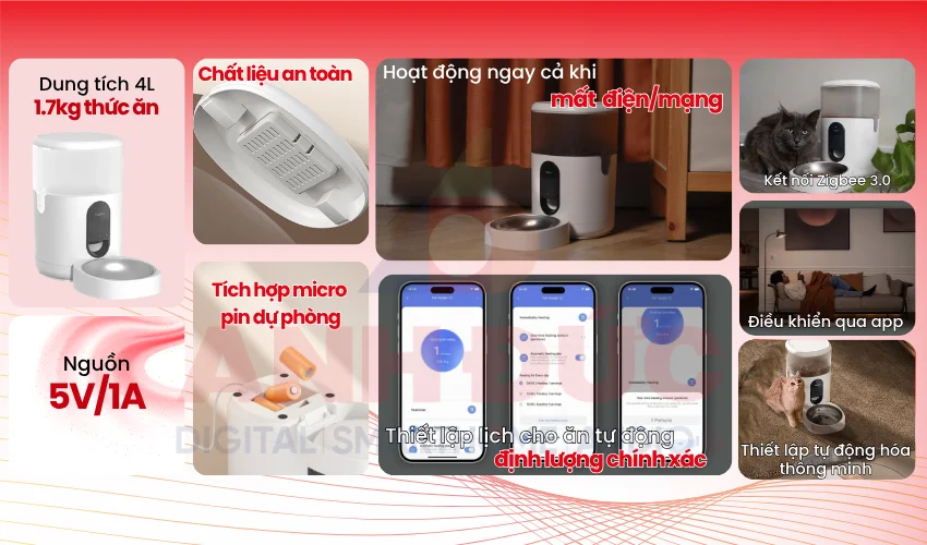 M&aacute;y cho th&uacute; cưng ăn tự động Aqara Pet Feeder C1 PETC1-M01