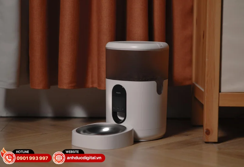 M&aacute;y cho th&uacute; cưng ăn tự động Aqara Pet Feeder C1 PETC1-M01 sở hữu th&ugrave;ng chứa dung t&iacute;ch l&ecirc;n đến 4L