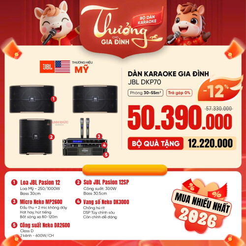 Dàn Karaoke Gia Đình JBL DKP70 (Chính Hãng)