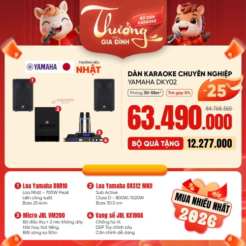 Dàn Karaoke Chuyên Nghiệp Yamaha DKY02 (Chính Hãng)