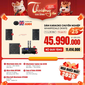 Dàn Karaoke Chuyên Nghiệp Wharfedale DKW15 (Chính Hãng)