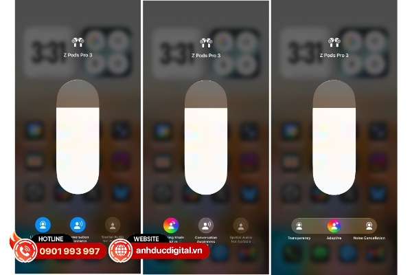 Các chế độ khử ồn trên giao diện của iPhone