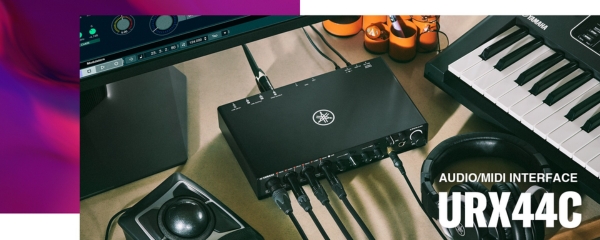 Yamaha URX44C là audio/MIDI interface USB-C 6-in/4-out mạnh mẽ cho thu âm và livestream đa nguồn