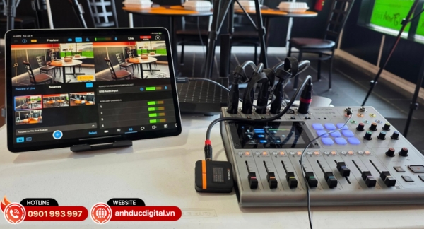Sử dụng bàm trộn live stream giúp nâng cao chất lượng buổi phát sóng trực tiếp