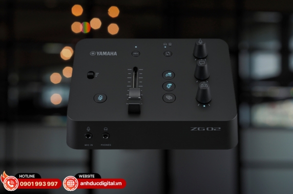 Mixer mini 3 kênh với ba núm điều chỉnh độc lập, cân bằng âm thanh linh hoạt cho streamer và game thủ.