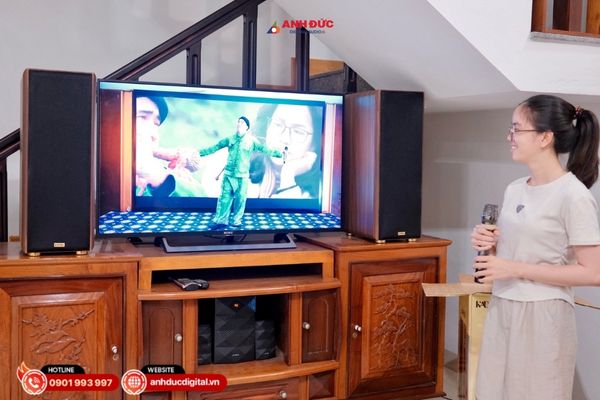 Kadma BS56 với thiết kế veneer gỗ walnut cao cấp, mang chất âm Hi-Fi sống động cho không gian lớn
