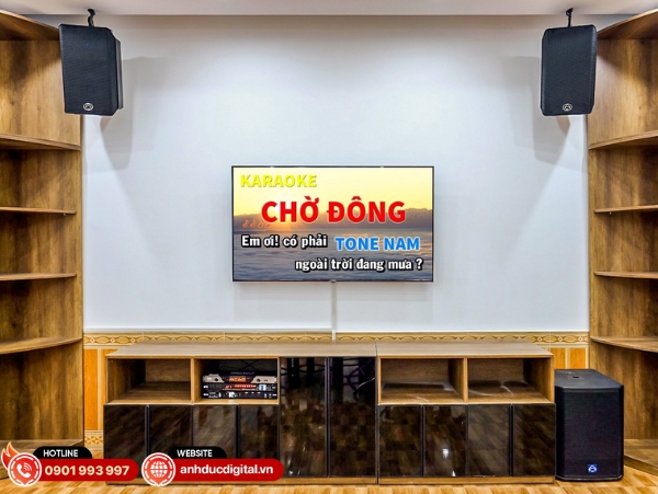 Dàn karaoke Wharfedale DKT02 mang đến âm thanh mạnh mẽ, dễ hát, phù hợp phòng karaoke gia đình lớn và không gian chuyên nghiệp