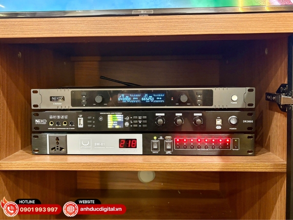 Amply hoặc vang số giúp xử lý và cân chỉnh âm thanh chính xác, cho giọng hát mượt mà và hạn chế hú rít