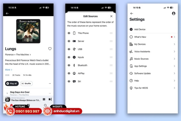 Denon Home 400 được điều khiển thông qua ứng dụng HEOS