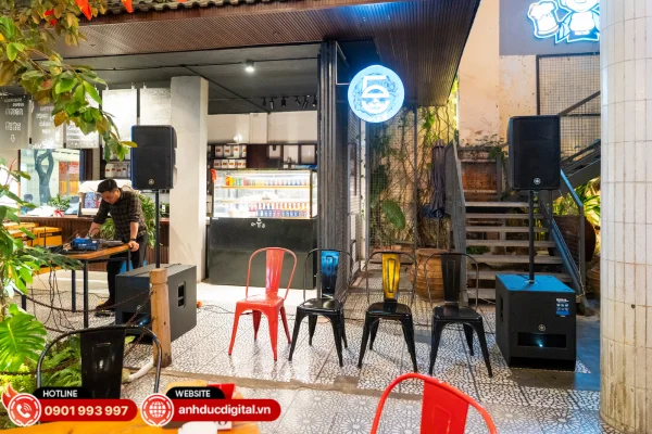 Yêu cầu âm thanh biểu diễn cơ động cho nhà hàng Brewhaha linh hoạt, dễ di chuyển, setup nhanh, đảm bảo âm thanh rõ ràng, bass chắc và phù hợp nhiều loại hình biểu diễn