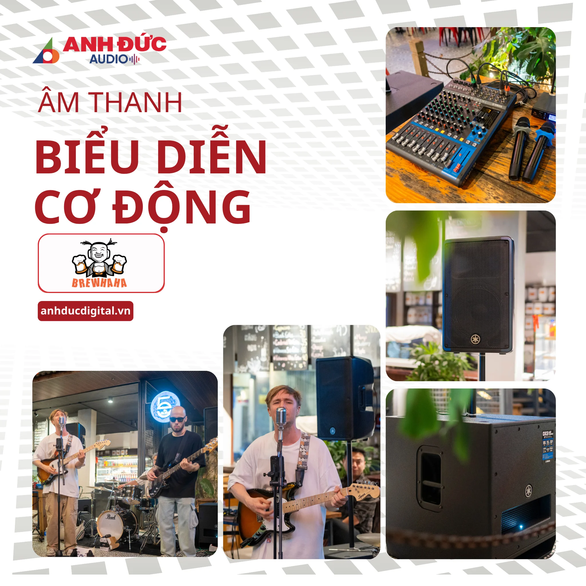 Dự án âm thanh biểu diễn cơ động cho nhà hàng Brewhaha do Anh Đức Audio triển khai