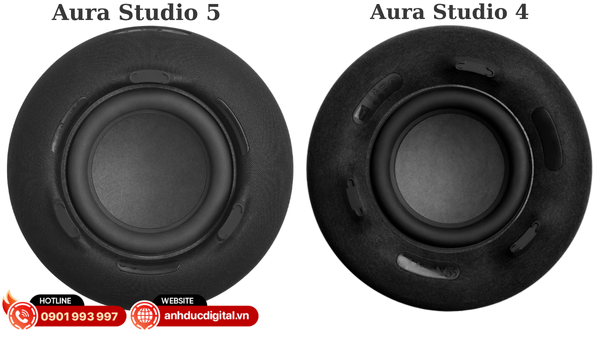 Aura Studio 5 mạnh mẽ với 6 driver và công suất 160W, còn Aura Studio 4 cho âm mượt với 130W
