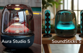So Sánh Harman Kardon SoundSticks 5 Và Aura Studio 5 – Nên Mua Loa Nào?