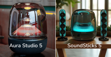 So Sánh Harman Kardon SoundSticks 5 Và Aura Studio 5 – Nên Mua Loa Nào?