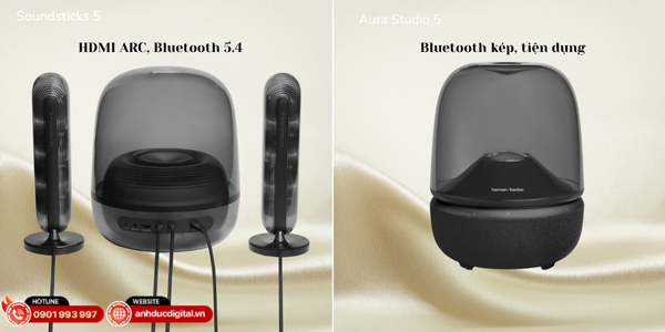 Loa Harman Kardon hỗ trợ Bluetooth và HDMI ARC, mang lại trải nghiệm nghe nhạc liền mạch