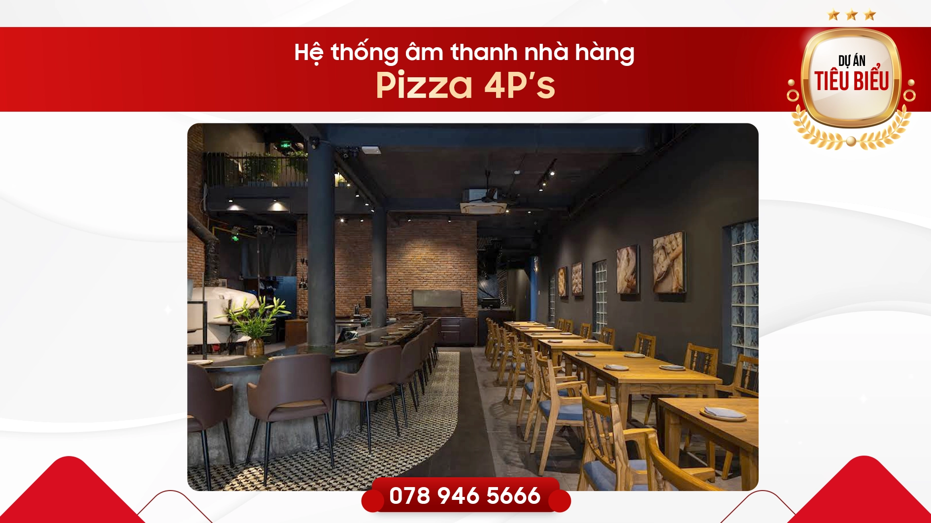 Anh Đức Audio triển khai hệ thống âm thanh cho nhà hàng Pizza 4P’s