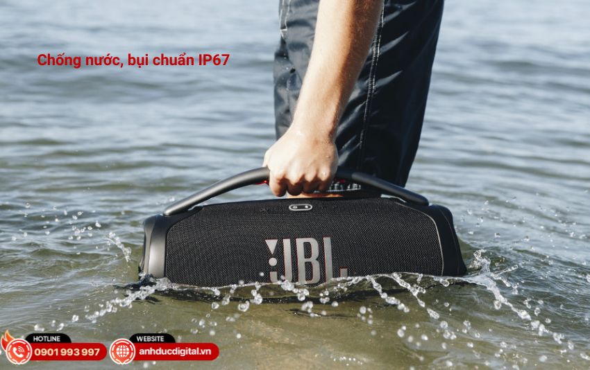JBL Boombox 3 chống nước IP67, an toàn ngoài trời