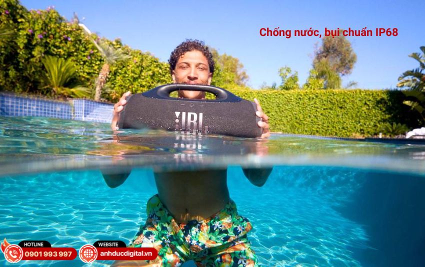 JBL Boombox 4 chống nước IP68, bền bỉ trong mọi môi trường