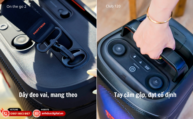 Một bên tối ưu mang theo, một bên phù hợp đặt cố định cho tiệc lớn.