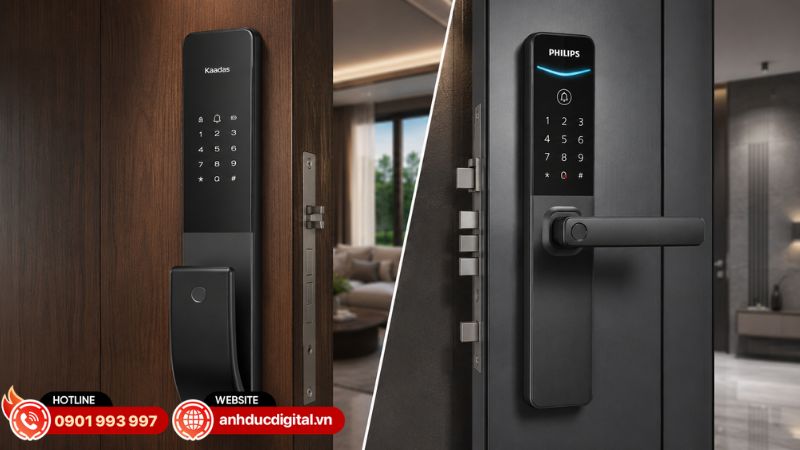 Nên chọn khoá thông minh Kaadas Q15 hay Philips DDL615?