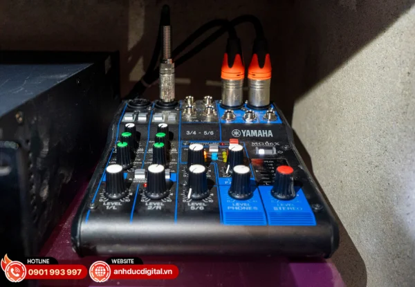 Mixer Yamaha MG06X xử lý tín hiệu ổn định, âm thanh sạch, dễ sử dụng cho nhiều nguồn phát trong quán cafe