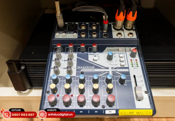 Mixer Notepad 8 cho âm thanh cân bằng, phù hợp hệ thống phòng gym chuyên nghiệp