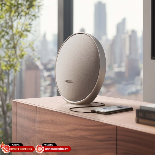 Harman Kardon Onyx Studio 9 là loa Bluetooth cao cấp với âm thanh chi tiết và thiết kế sang trọng