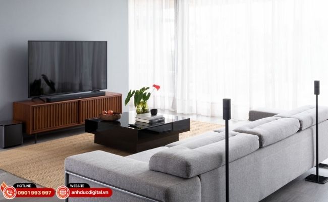 Cải thiện tiếng thoại và hiệu ứng khi xem phim, không cần dàn loa phức tạp.