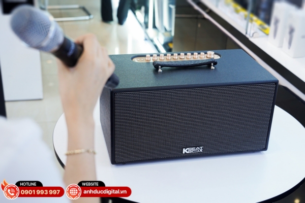 Loa karaoke xách tay là dòng loa di động tích hợp ampli, micro và pin sạc cho phép hát karaoke mọi lúc mọi nơi mà không cần dàn âm thanh rời