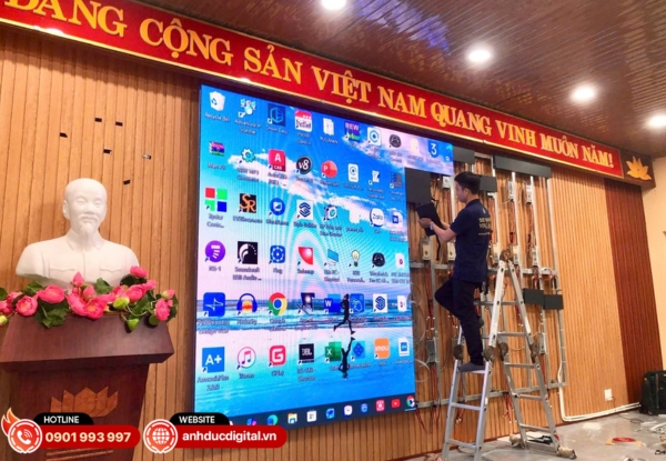 Dự án LED hội trường tại Vườn Quốc Gia Bạch Mã được thi công đồng bộ, đảm bảo hiển thị ổn định và nâng cao chất lượng các buổi hội họp, sự kiện