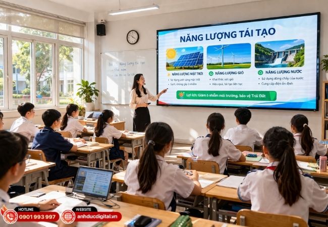 Ứng dụng màn hình LED trường học giúp bài giảng sinh động hơn