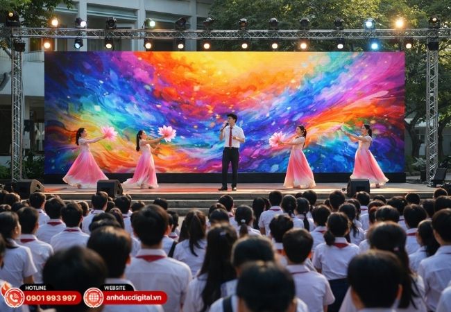 Dù ánh sáng mạnh hay phòng sáng, nội dung vẫn sắc nét – dễ nhìn, dễ tiếp thu