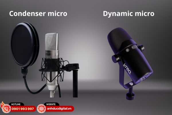 Micro tụ điện nhạy, thu chi tiết còn micro động bền, phù hợp nhạc cụ và môi trường ồn