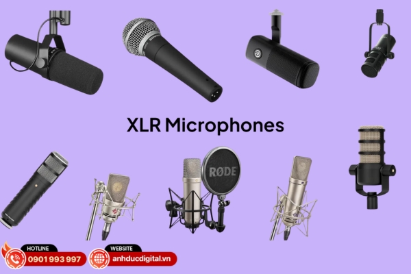 Micro XLR cho chất lượng âm thanh chuyên nghiệp, cần mixer hoặc preamp hỗ trợ
