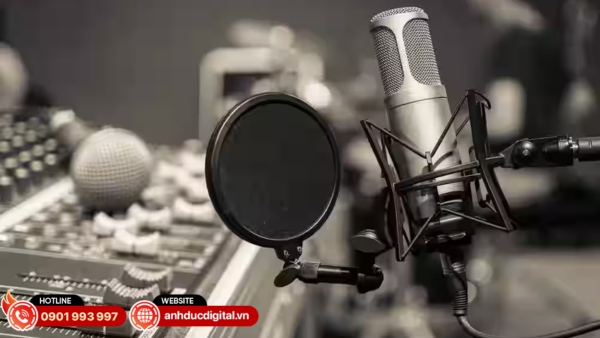 Sử dụng pop và foam filter giúp âm thanh trong trẻo, hạn chế tiếng nổ chữ