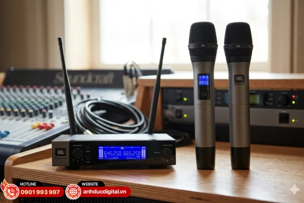 Micro JBL VM200 cho âm thanh trong trẻo, bắt mic nhạy và chống hú hiệu quả