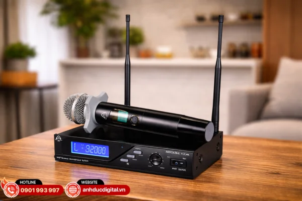 Micro Wharfedale Pro Aeroline Vocal cho âm thanh trung thực, hút âm tốt và chống hú ổn định