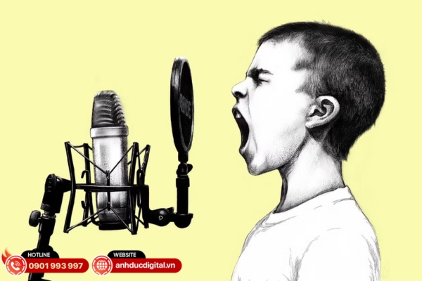 Âm thu nhỏ, thiếu lực khiến giọng nói mờ nhạt và mất độ rõ ràng khi thu podcast