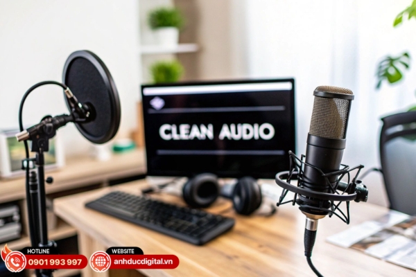 Thu bị nhiễu, nhiều tiếng ồn nền làm âm thanh podcast thiếu trong trẻo và kém chuyên nghiệp