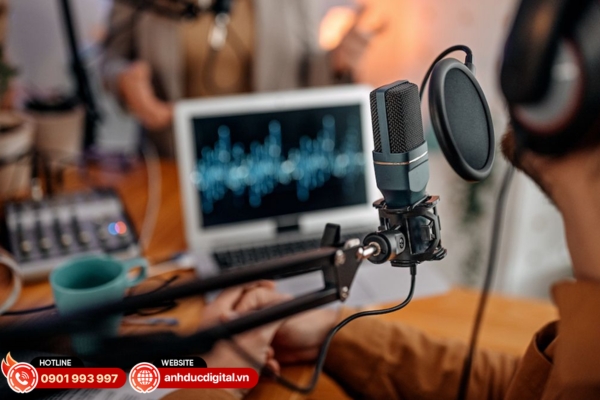 Luôn kiểm tra gain và hướng thu trước khi ghi để đảm bảo micro bắt giọng rõ và ổn định khi thu podcast