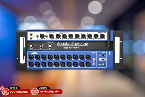 Soundcraft Ui24R là mixer digital điều khiển từ xa qua web, linh hoạt cho live show, phòng thu và hệ thống âm thanh hiện đại