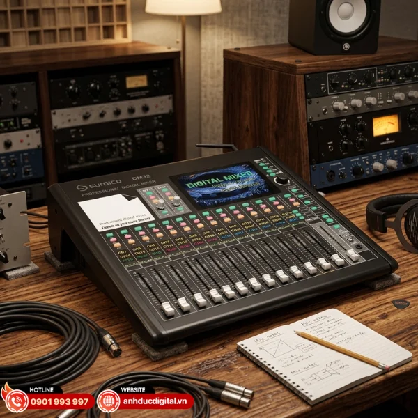 Mixer digital là thiết bị xử lý âm thanh kỹ thuật số với nhiều tính năng, cho phép điều khiển từ xa và lưu cài đặt sẵn