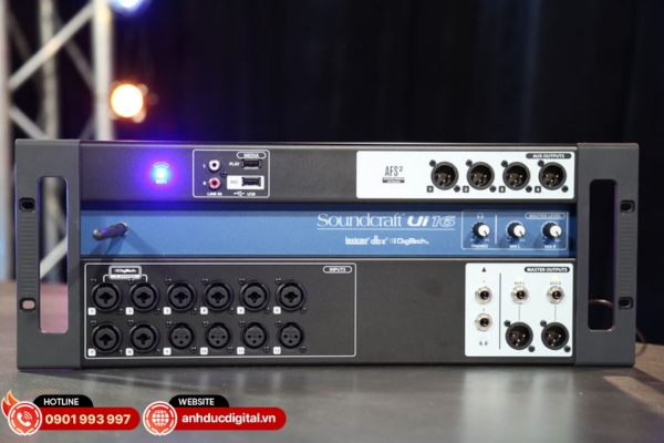 Mixer Soundcraft Ui16 là bàn trộn kỹ thuật số điều khiển đa nền tảng với xử lý tín hiệu Harman chuyên nghiệp