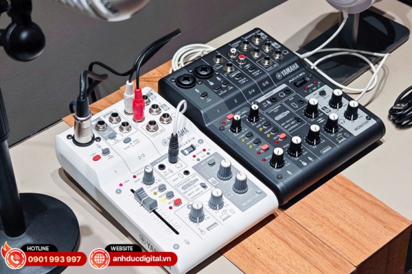 Yamaha AG06MK2 là mixer 6 kênh tích hợp soundcard USB, tối ưu cho livestream và thu âm chất lượng cao 24-bit/192kHz