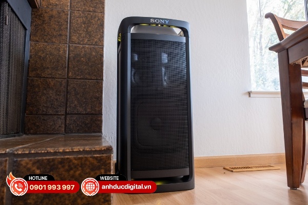 Sony ULT Tower 9 có thiết kế rất góc cạnh nhưng rất chắc chắn