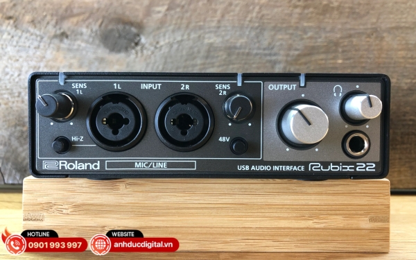 Sound card Roland RUBIX22 cho âm thanh chi tiết, ổn định và hiệu suất thu âm chuyên nghiệp