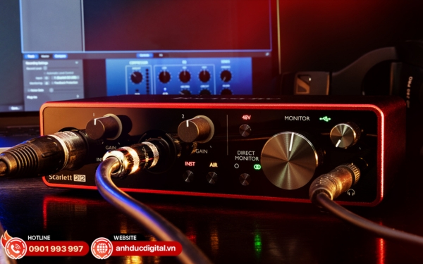 Sound card thu âm chuyên nghiệp có số kênh phù hợp để dễ dàng thu nhiều nguồn âm cùng lúc