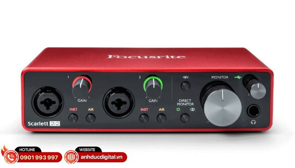 Audio Interface / Soundcard thiết bị chuyển tín hiệu analog thành tín hiệu số trênb máy tính